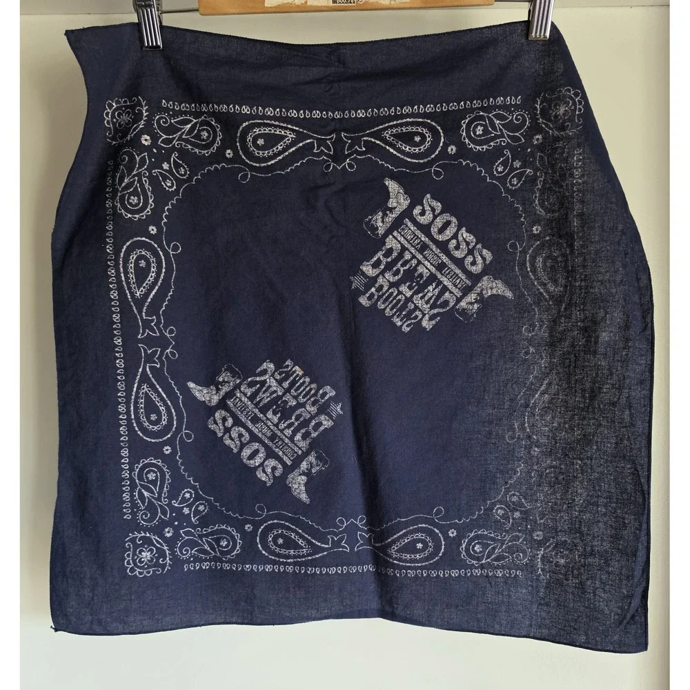 Navy Blue Paisley Bandana Western Unisex Scarf Wrap Head Neckerchief